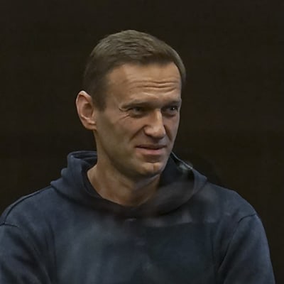Aleksej Navalnyj i rättssalen i Moskva