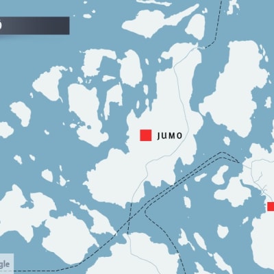 Karta över Jumo i Iniö
