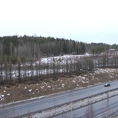 Tampereen Sulkavuoren aluetta vuonna 2014 ennen puhdistamon rakentamista. 
