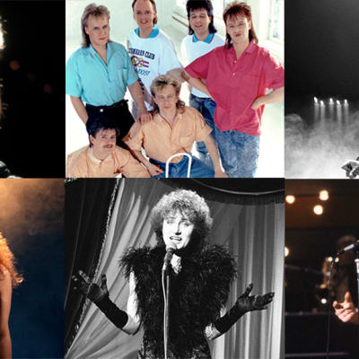 Kooste Suomen Euroviisukarsintojen voittajista 1983-1988.