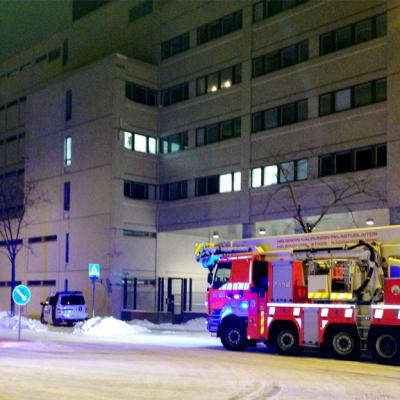 En brand i en cell i Böle polishus