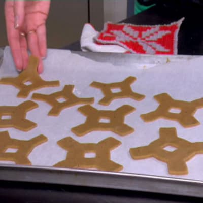 Pepparkakor på ugnsplåt