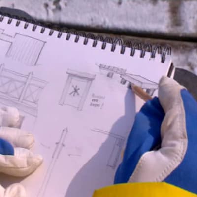 Johan har skissat renoveringen.