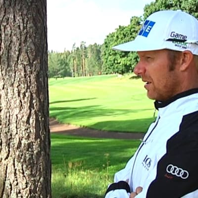 Mikko Ilonen Takkulan golfkentällä.