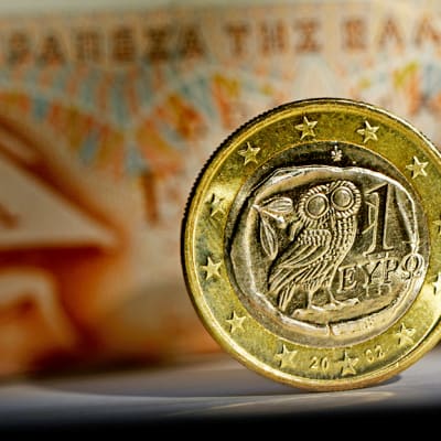 Kreikkalainen euron kolikko.