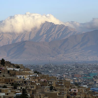 Yleiskuva Kabulin maisemasta.