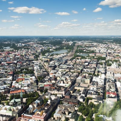 Helsinki kuvattuna ilmasta 19. kesäkuuta 2013. 