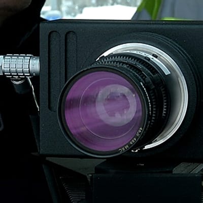 Poliisin uuden valvonta-auton kamera kuvattuna helmikuussa 2015.