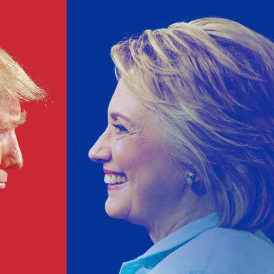 Donald Trump ja Hillary Clinton.