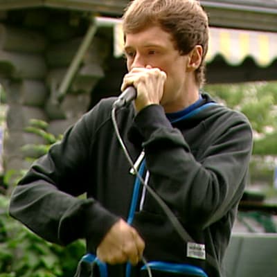 Beatboxaaja Felix Zenger Aamu-tv:ssä 5. heinäkuuta.