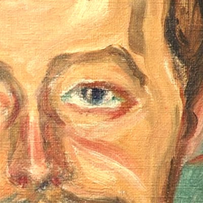 Yksityiskohta Edvard Munchin maalauksesta.