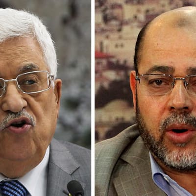 Mahmud Abbas ja Moussa Abu Marzouk.