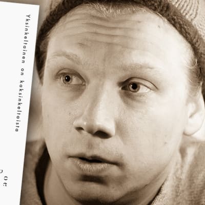 Olli-Pekka Tennilä ja hänen runokokoelmansa kansi.