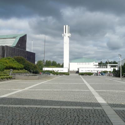 Seinäjoen Aalto-keskus lakeuden risti, kaupungintalo ja kirjasto. 