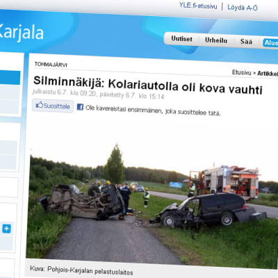 YLE Pohjois-Karjalan nettisivu.