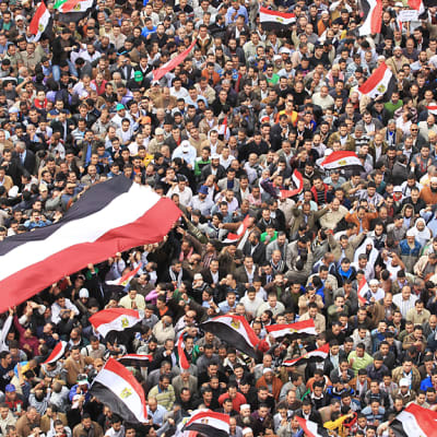 Tuhansia mielenosoittajia Tahrir-aukiolla Kairossa 18. marraskuuta 2011.