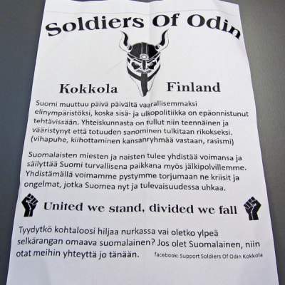 Kuvassa Soldoers of Odinin markkinointikirje