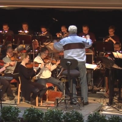 Kuopion kaupunginorkesteri harjoittelee Musiikkikeskuksella