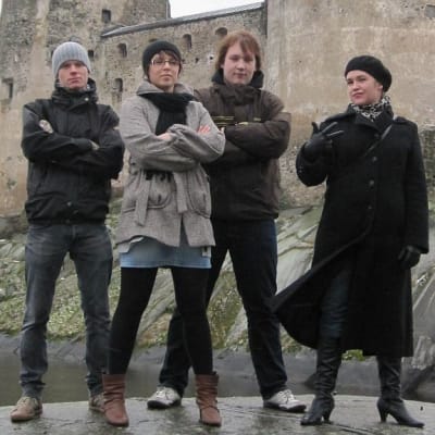 Joona Hotti (vas.), Jenni Riihimäki, Iiro Kangas, Anne-Liina Latvala.