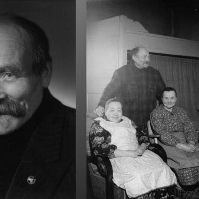 August Pyölniittu oli Paimion viisas. Siskot Olga ja Ida olivat mukana, kun radiotoimittaja Martti Timonen haastatteli Akua 1950-luvulla.