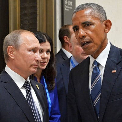 Presidentit Vladimir Putin ja Barack Obama