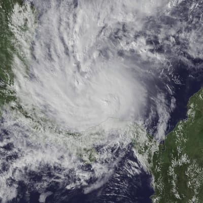 Satelliittikuva hurrikaani Ottosta, joka muodostuu Karibianmerellä 22. marraskuuta 2016. Hurrikaani uhkasi aikaisin aamulla 24. marraskuuta jo Costa Rican ja Nicaraguan rannikkoa.