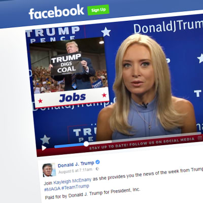 Ruutukaappaus Donald Trumpin omasta viikoittaisesta uutisshow:sta.