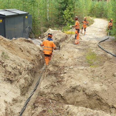 Ristiinan ja Anttolan välinen sähköverkon runkokaapeli.