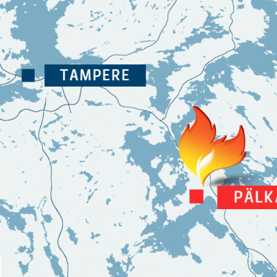Pälkäneellä muutama kymmenen kilometriä kaakkoon Tampereesta paloi tehdashallissa.