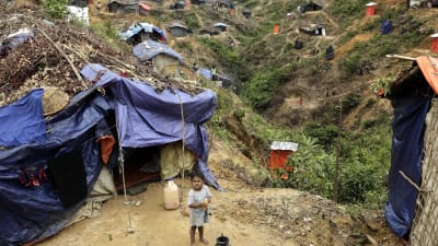 Ett flyktingläger för rohingyaflyktingar i Bangaldesh