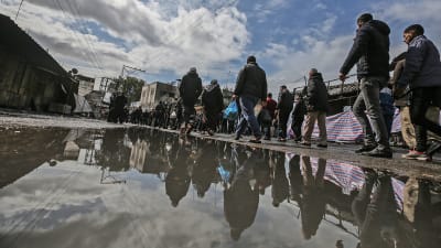 Flyktinglägret Nuseirat i Gaza.