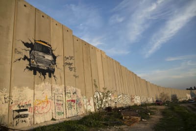 Muren vid flyktinglägret Aida i Betlehem