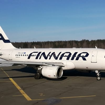 Finnair Airbus A319 Lappeenranta talvi