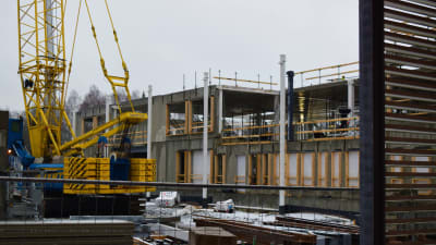Laurentiushuset under byggtiden.