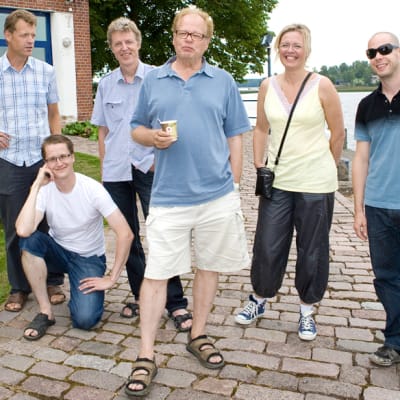 Kotka Jazz Campin opettajat Christian Spering, Teemu Viinikainen, Thomas Clausen, Eero Koivistoinen, Katrine Madsen ja Jussi Lehtonen.