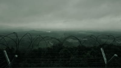 Det isolerade Nordkorea stängde gränserna hermetiskt i början av pandemin. Bilden är från gränsen mellan Nord- och Sydkorea 