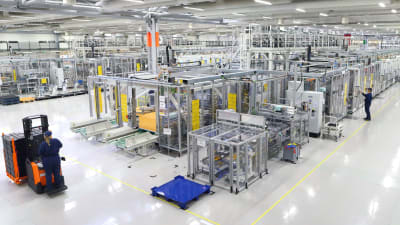 Valvet Automotives batterifabrik i Salo. 