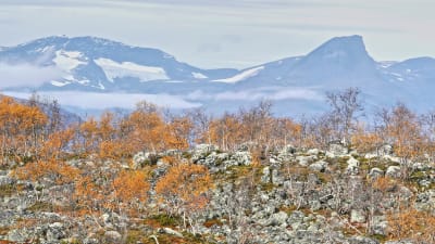 Landskap i Kilpisjärvi i Lappland den 11 september 2016.