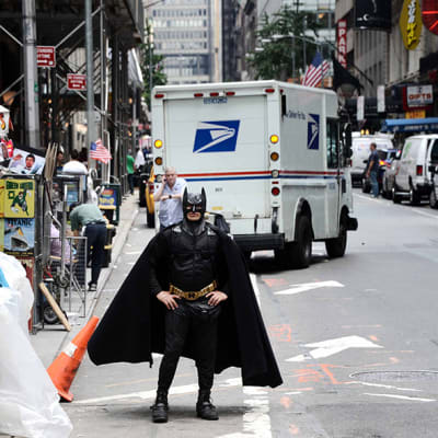 Batman-hahmo Times Squaren läheisyydessä New Yorkissa kesäkuussa 2013.