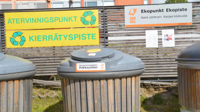Ekopunkt i Karis centrum.