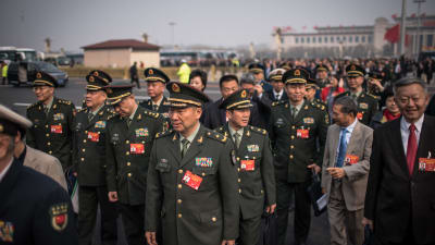 Kinas militärledning spelar en synlig roll i folkkongressen eftersom försvarsbudgeten och militära målsättningar också presenteras vid kongressen