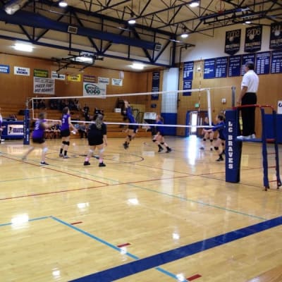 En volleybollmatch.