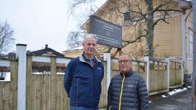 Pensionärerna Bertel Widjeskog och Pehr Löv