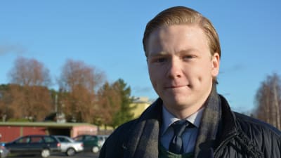 Ordförande för Kimitoöns ungdomsparlament Linus Guseff.