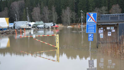 Översvämning vid Borgå å.