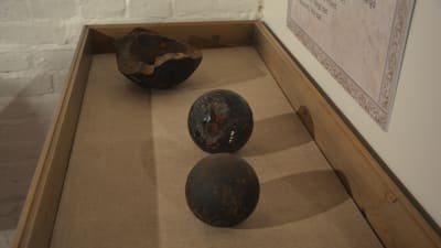 Kanonkulor som hittats i vattnen kring Hangö.