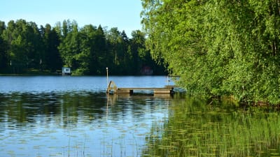 Bryggan vid Tasträsk i Söderkulla.
