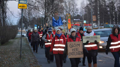 Demonstration för Jakobstads sjukhus