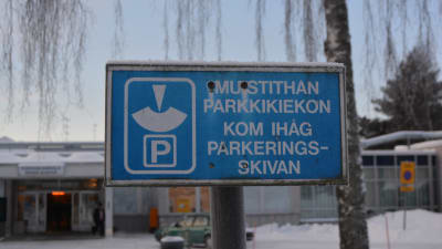 Kom ihåg parkeringsskivan skylt