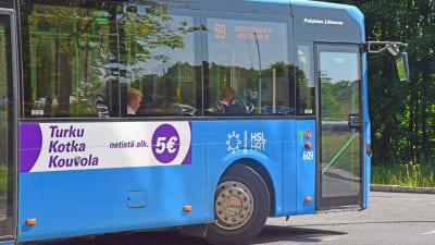 Lokalbuss i Helsingfors.